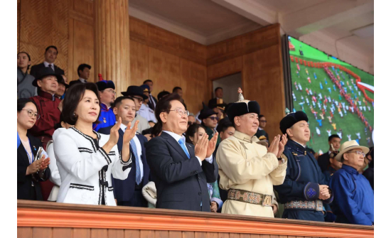 이재명 대통령 영부인 김혜경 여사님, 몽골 국가 최대 명절 나담축제 개막식 참석